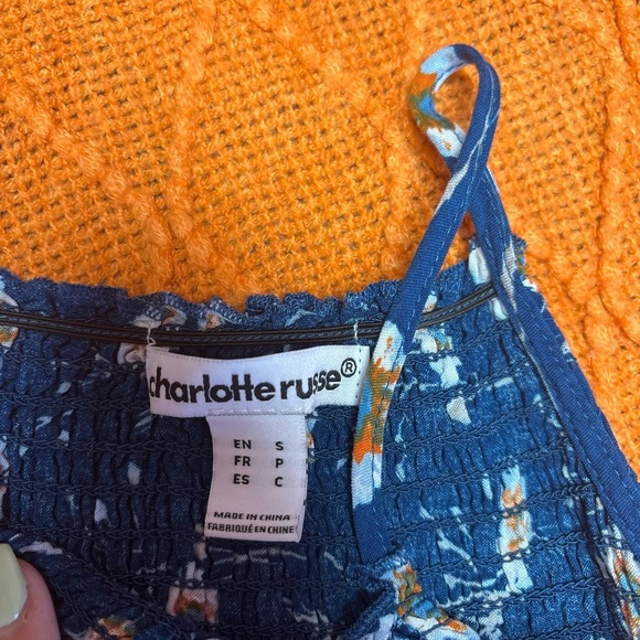 Charlotte Russe Blue Halter Sundress Midi - Picture 5 of 8